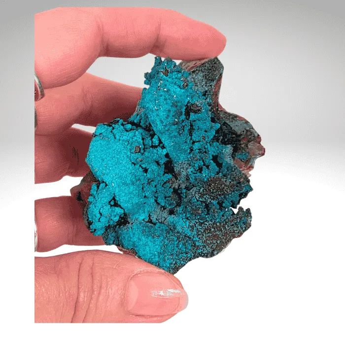 Chrysocolla on Quartz Tentadora Mine - image 2
