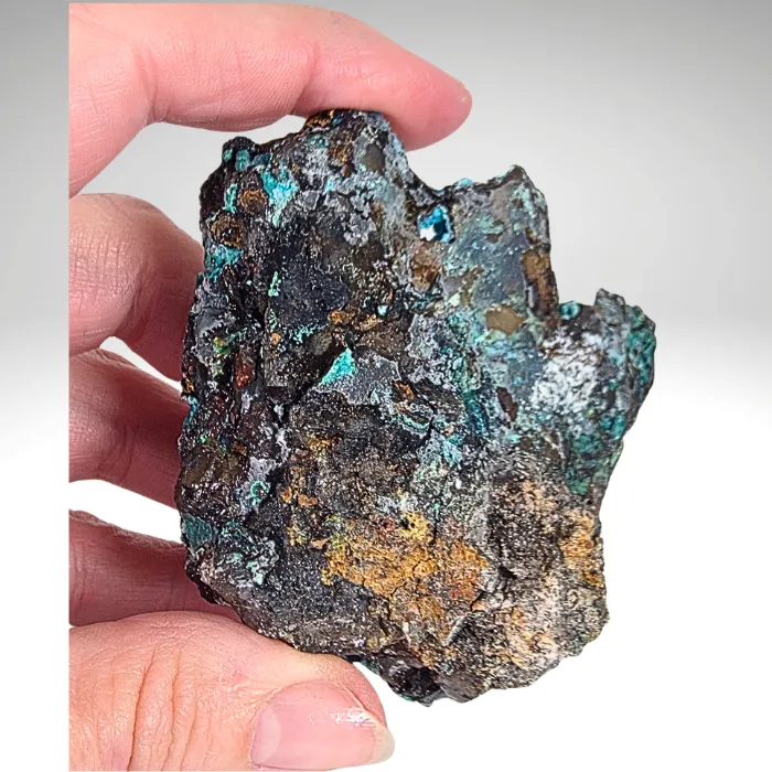 Chrysocolla on Quartz Tentadora Mine - image 6