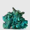 Chrysocolla on Quartz, Tentadora Mine, Julcani Dist., Peru - image 1