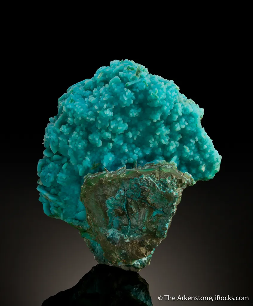 Chrysocolla Ps. After Azurite, Coated By Quartz image