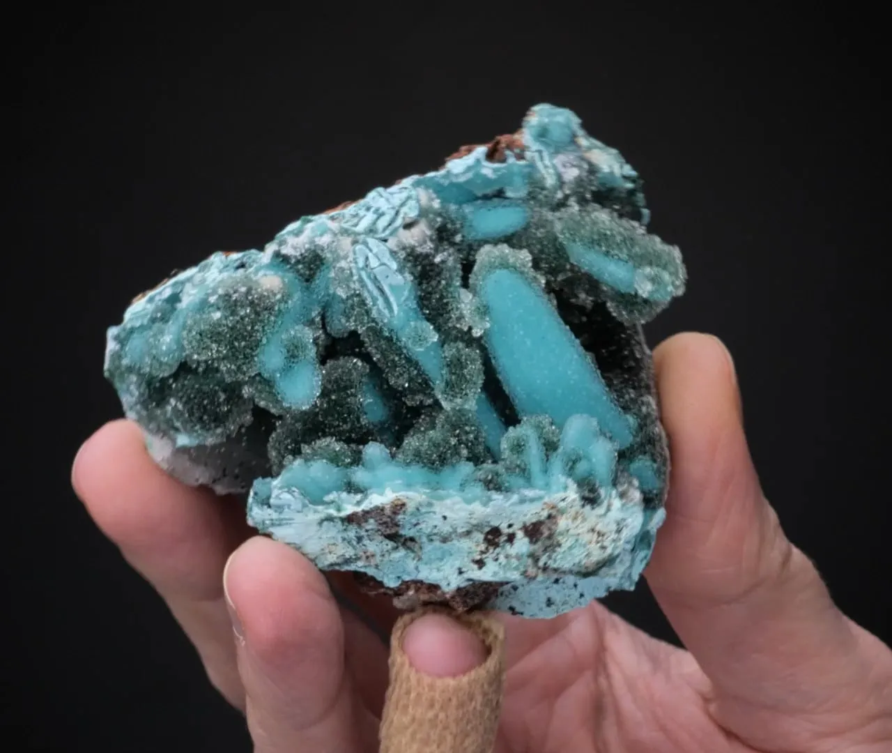 Chrysocolla ps. after Malachite after Azurite with Malachite - image 2