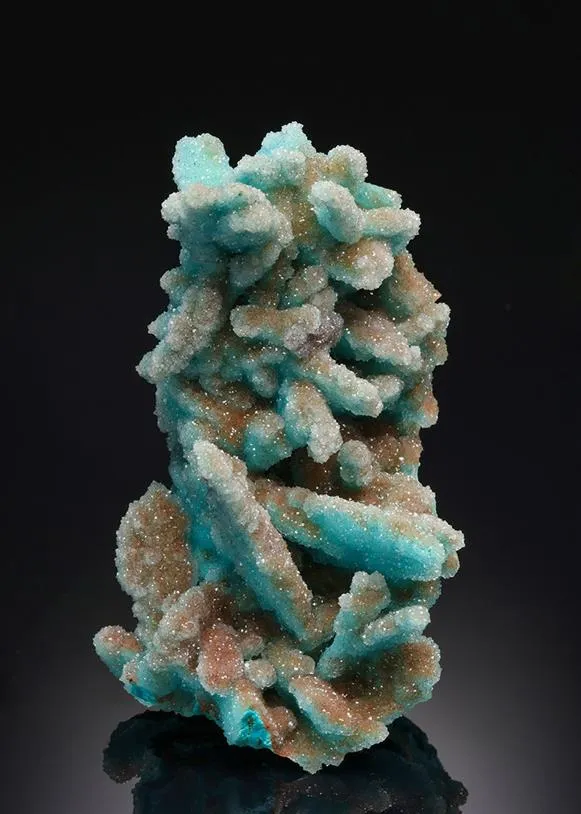 Chrysocolla ps. after Malachite ps. after Azurite image