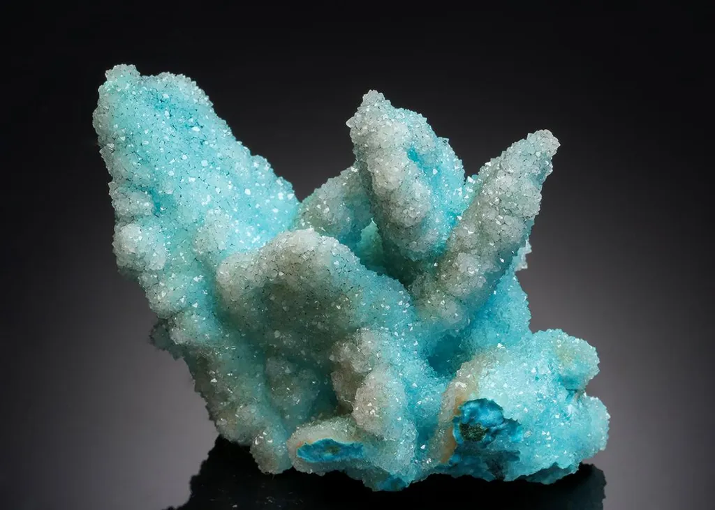 Chrysocolla ps. after Malachite ps. after Azurite image