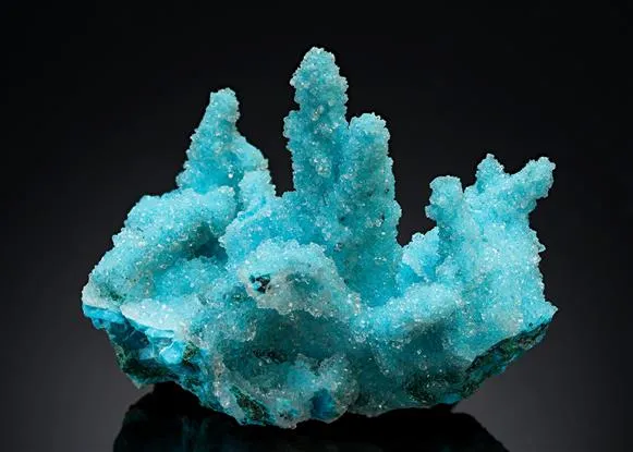 Chrysocolla ps. after Malachite ps. after Azurite with Quartz image