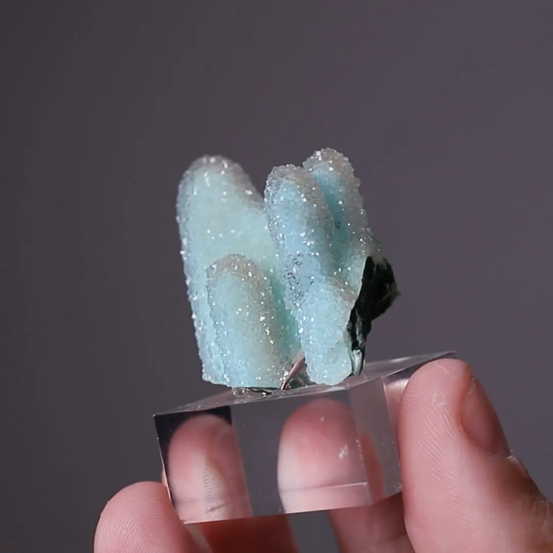 Chrysocolla ps. after Malachite ps. after Azurite with Quartz - image 2