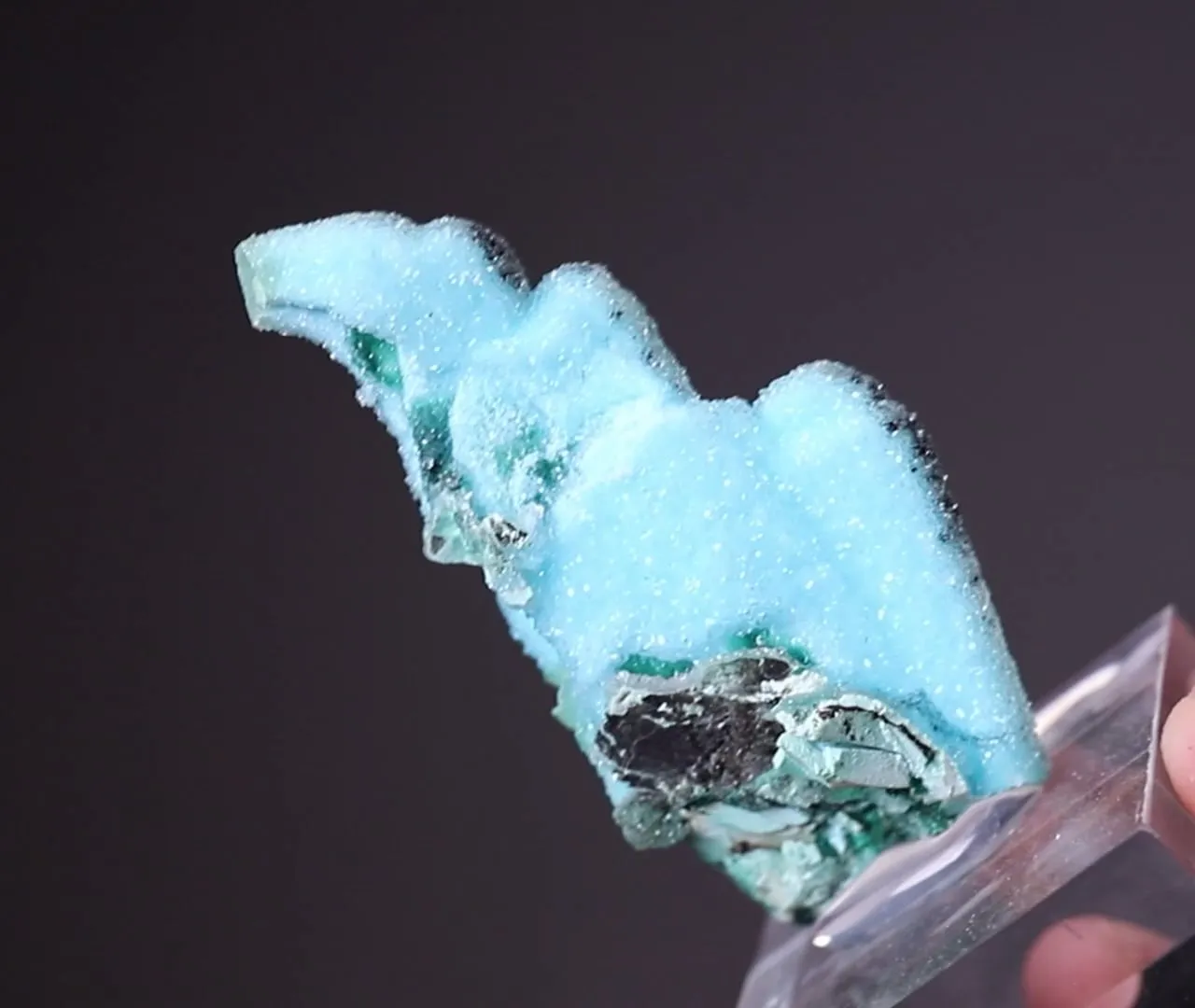 Chrysocolla ps. after Malachite ps. after Azurite with Quartz - image 2