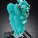 Chrysocolla ps. after Malachite ps. after Azurite with Quartz - image 1