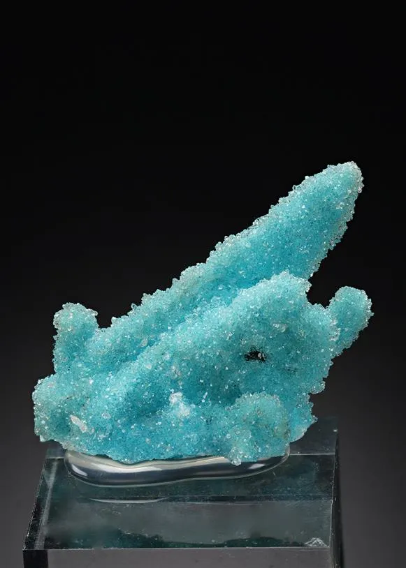 Chrysocolla ps. after Malachite ps. after Azurite with Quartz - image 1