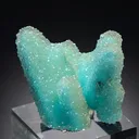 Chrysocolla ps. after Malachite ps. after Azurite with Quartz - image 1