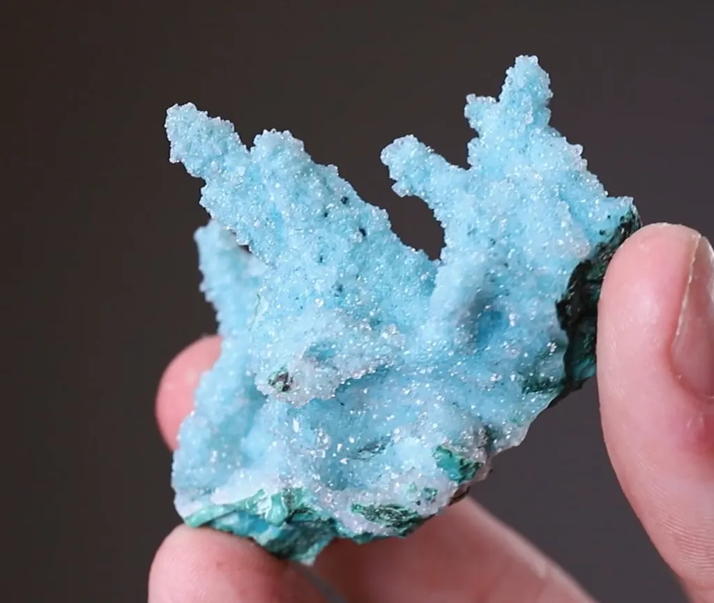 Chrysocolla ps. after Malachite ps. after Azurite with Quartz - image 2