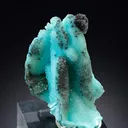 Chrysocolla ps. after Malachite ps. after Azurite with Quartz - image 1