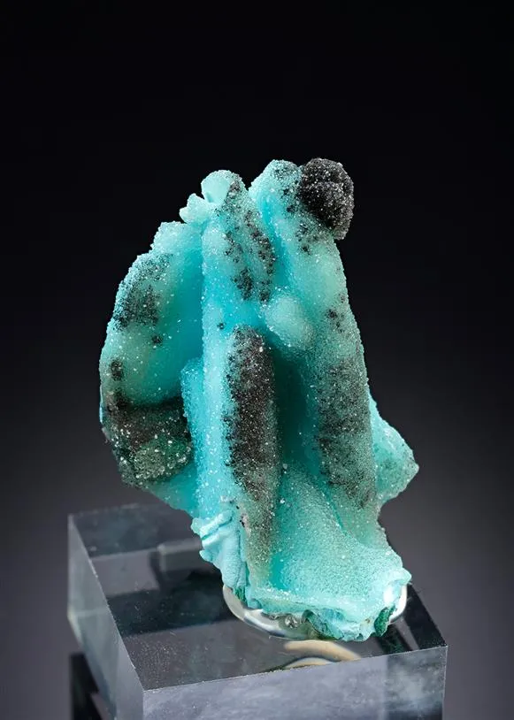 Chrysocolla ps. after Malachite ps. after Azurite with Quartz - image 1