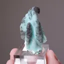 Chrysocolla ps. after Malachite ps. after Azurite with Quartz - image 2
