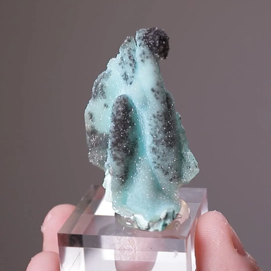 Chrysocolla ps. after Malachite ps. after Azurite with Quartz - image 2