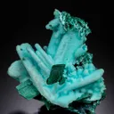 Chrysocolla ps. after Malachite ps. after Azurite with Quartz - image 1