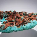 Chrysocolla ps. after Malachite ps. after Azurite with Quartz - image 1