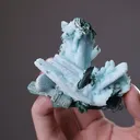 Chrysocolla ps. after Malachite ps. after Azurite with Quartz - image 2