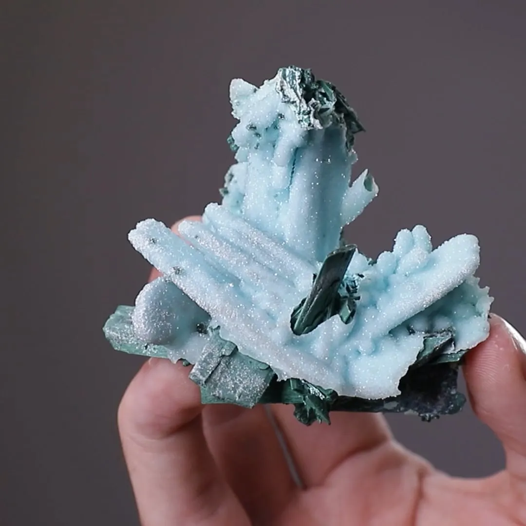Chrysocolla ps. after Malachite ps. after Azurite with Quartz - image 2