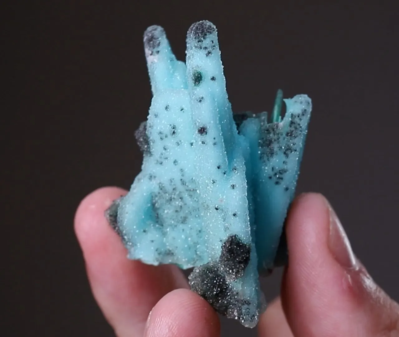 Chrysocolla ps. after Malachite ps. after Azurite with Quartz - image 2