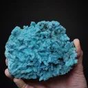 Chrysocolla ps. after Malachite ps. after Azurite with Quartz - image 2