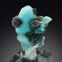 Chrysocolla ps. after Malachite ps. after Azurite with Quartz - image 1