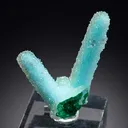 Chrysocolla ps. after Malachite ps. after Azurite with Quartz - image 1