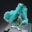 Chrysocolla ps. after Malachite ps. after Azurite with Quartz - image 1