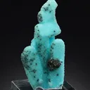 Chrysocolla ps. after Malachite ps. after Azurite with Quartz - image 1