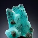 Chrysocolla ps. after Malachite ps. after Azurite with Quartz - image 1