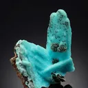 Chrysocolla ps. after Malachite ps. after Azurite with Quartz - image 1