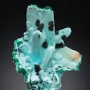 Chrysocolla ps. after Malachite ps. after Azurite with Quartz - image 1
