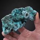 Chrysocolla ps. after Malachite ps. after Azurite with Quartz - image 2