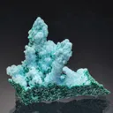 Chrysocolla ps. after Malachite with Quartz and Malachite - image 1
