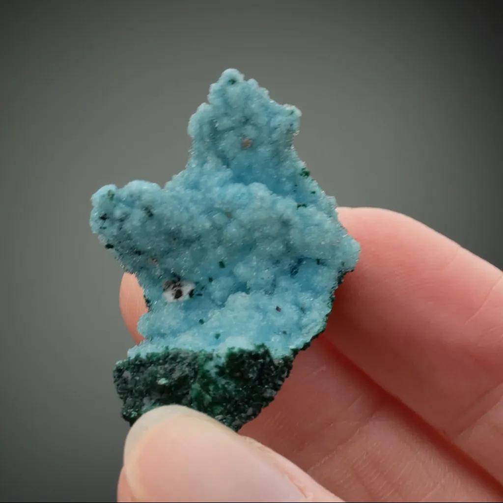 Chrysocolla ps. after Malachite with Quartz and Malachite - image 2