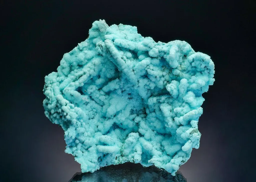 Chrysocolla ps. after Malachite with Quartz and Malachite image