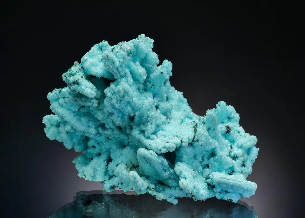 Chrysocolla ps. after Malachite with Quartz and Malachite image