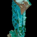 Chrysocolla ps. Gypsum, with Malachite - image 7
