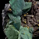 Chrysocolla Ps. Malachite Ps. Azurite With Wulfenite - image 1