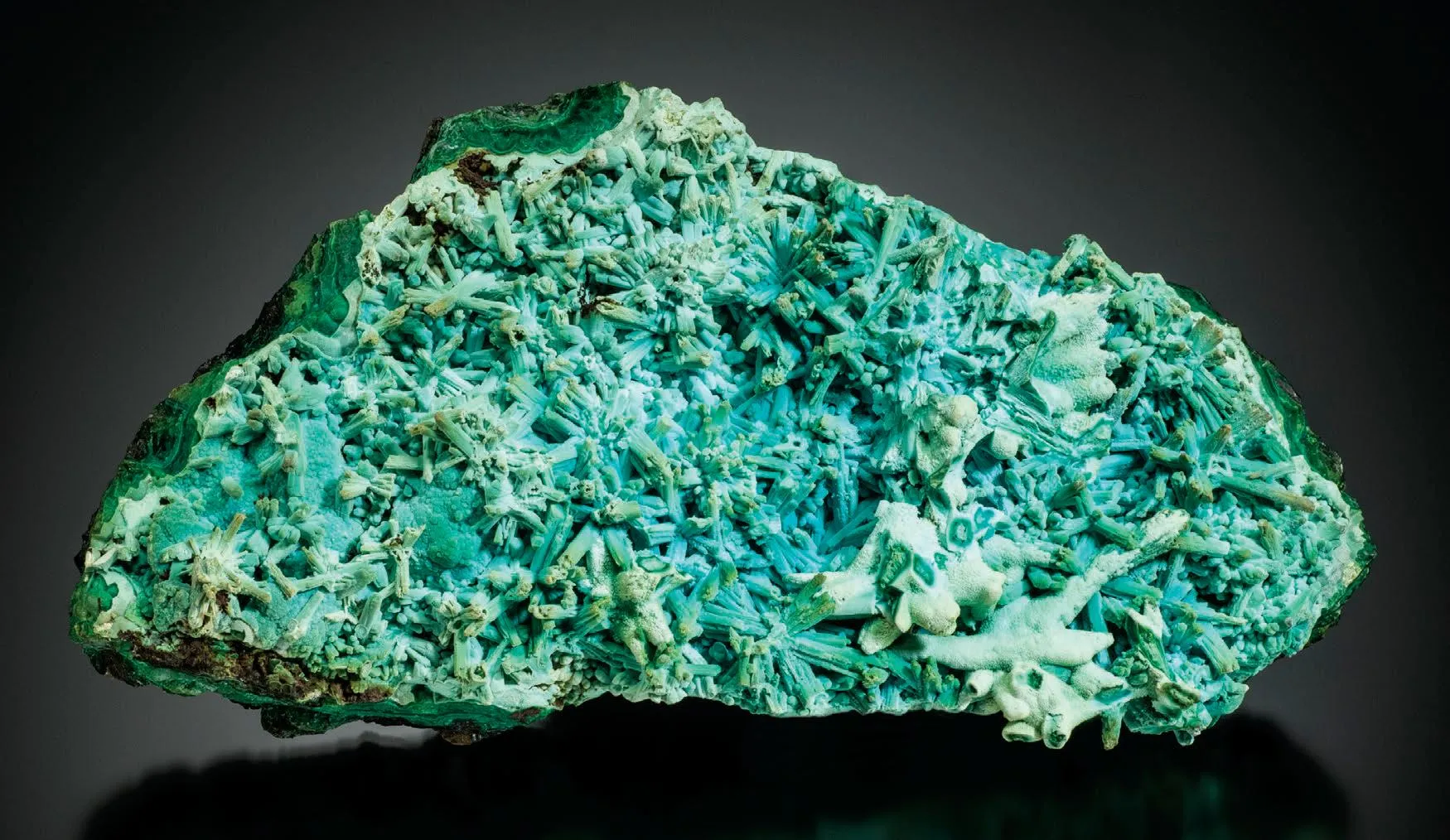Chrysocolla pseudomorph after Gypsum - image 1