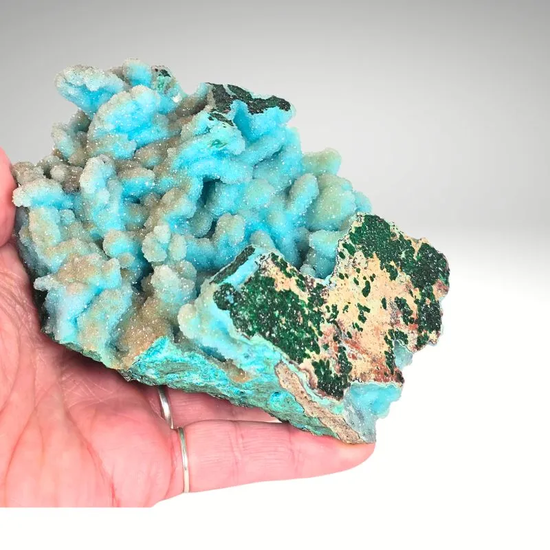 Chrysocolla Pseudomorph After Malachite Pseudomorph after Azurite with Quartz - image 4