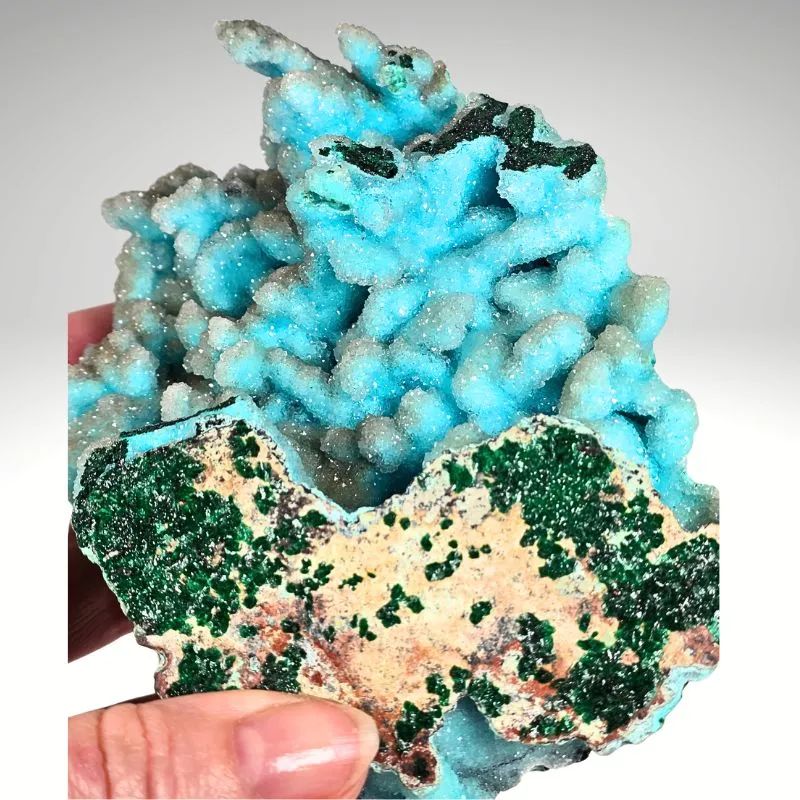 Chrysocolla Pseudomorph After Malachite Pseudomorph after Azurite with Quartz - image 6