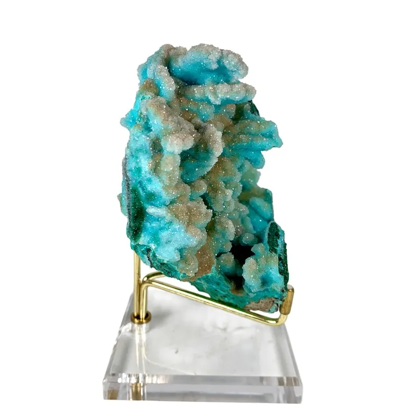 Chrysocolla Pseudomorph After Malachite Pseudomorph after Azurite with Quartz - image 10