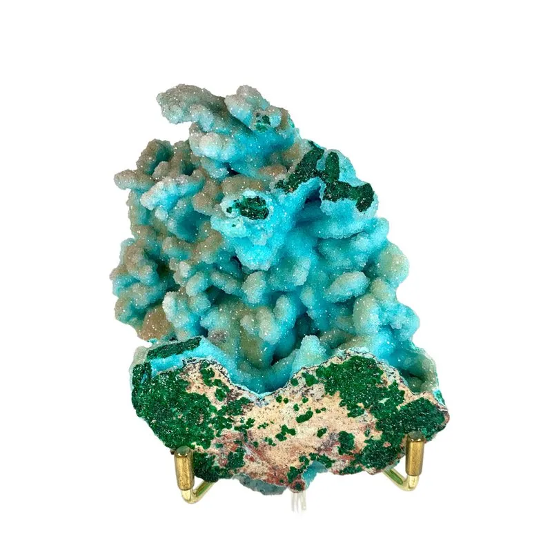 Chrysocolla Pseudomorph After Malachite Pseudomorph after Azurite with Quartz - image 2