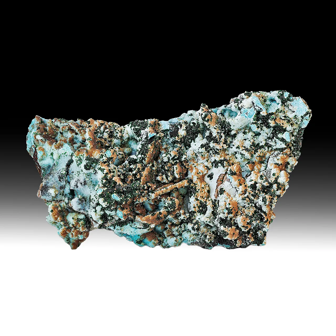 Chrysocolla pseudomorph with Malachite, Quartz - image 1