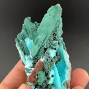 Chrysocolla pseudomorph with Malachite, Quartz - image 2
