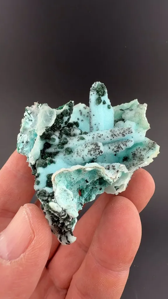 Chrysocolla pseudomorph with Malachite, Quartz - image 2