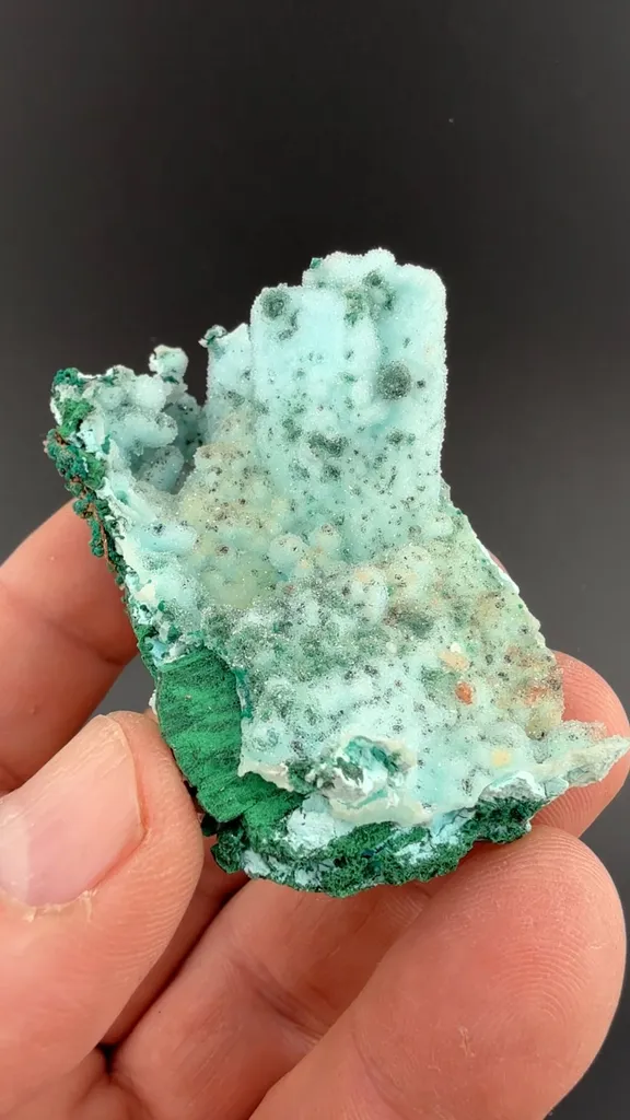 Chrysocolla pseudomorph with Malachite, Quartz - image 2