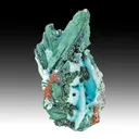 Chrysocolla pseudomorph with Malachite, Quartz - image 1