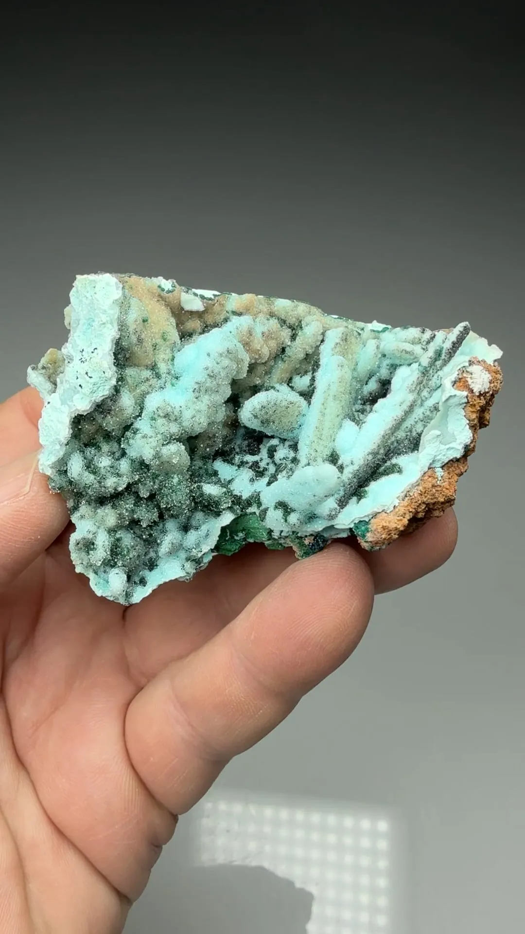 Chrysocolla pseudomorph with Malachite, Quartz - image 2