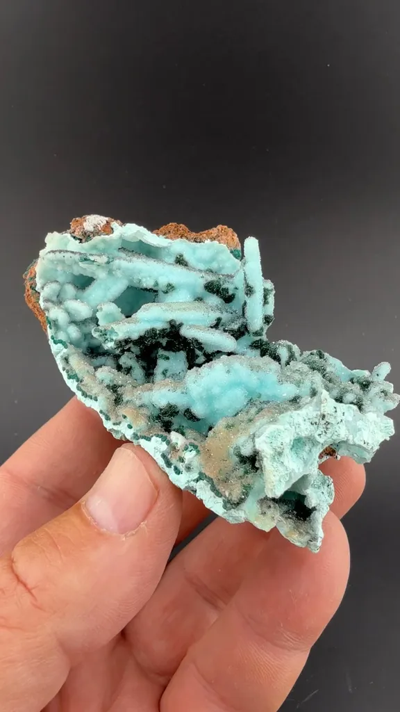 Chrysocolla pseudomorph with Malachite, Quartz - image 2